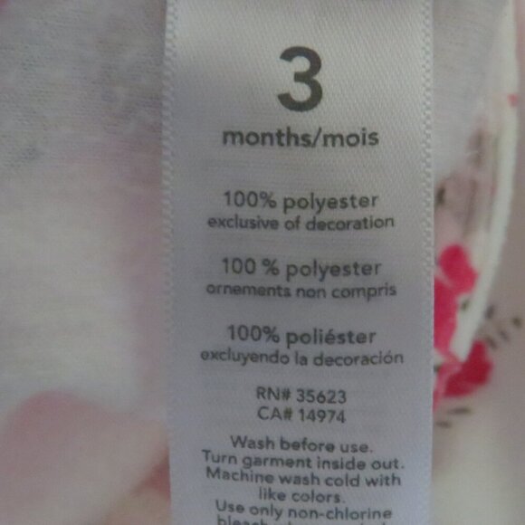 Baby Pink Floral bodysuit FULLY OPENS IN FRONT silver glittered fabric 3mts - Picture 6 of 8